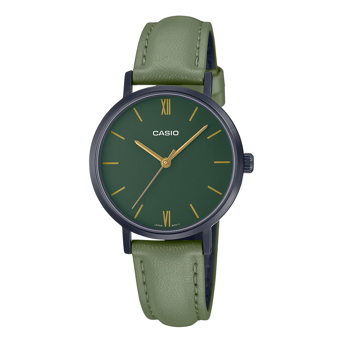 CASIO Minimalistic Watch Green LTP-VT02BL-3A
