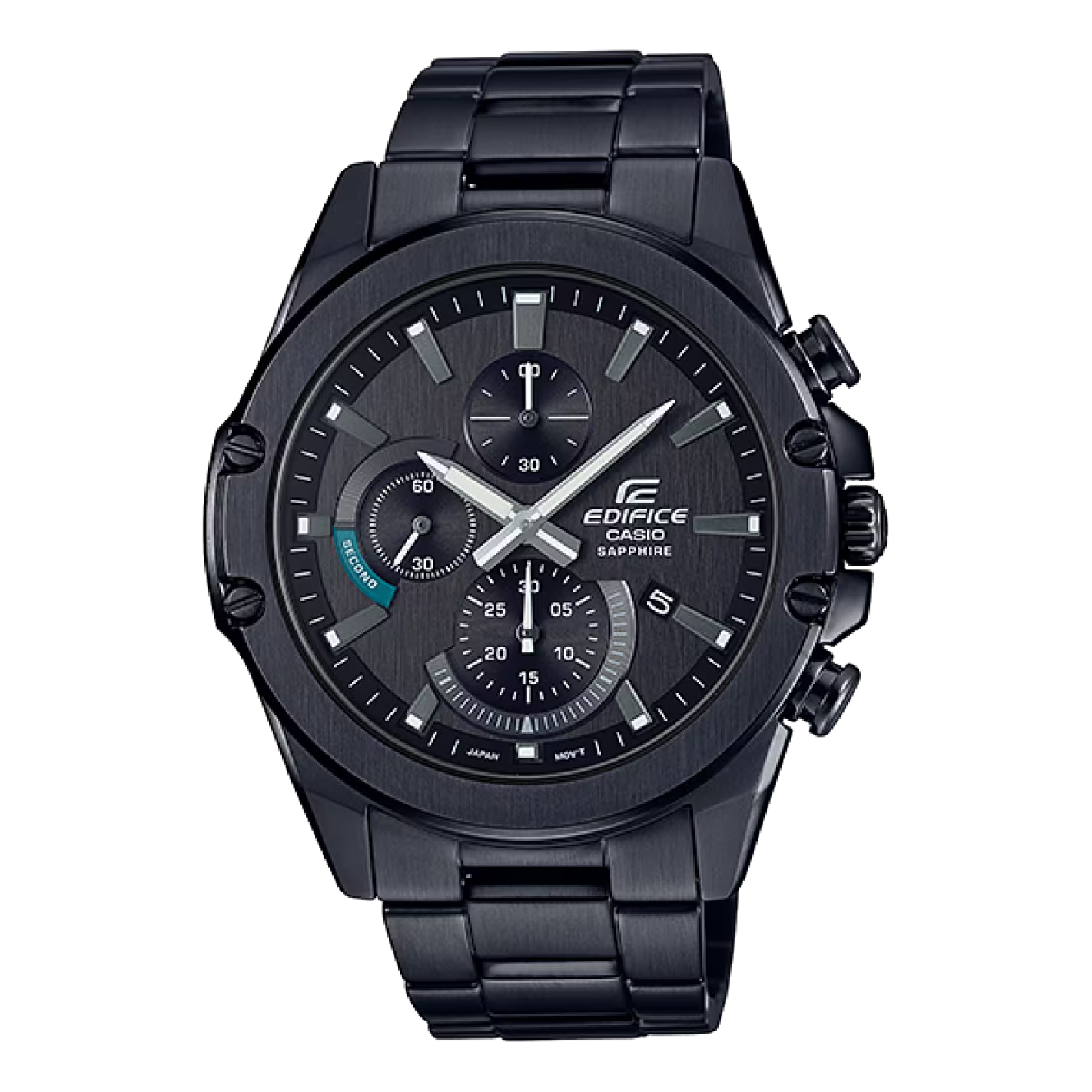 CASIO EDIFICE Stainless Steel Strap Sapphire Crystal Mens Black Analog EFR-S567DC-1A