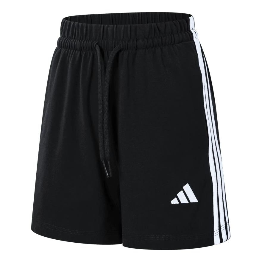 (WMNS) adidas 3 Tripes Shorts Asia Sizing 'Black White' JY8574