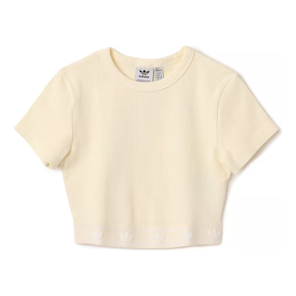 (WMNS) adidas Rib SS T-Shirt Asia Sizing 'Yellow' JD0040