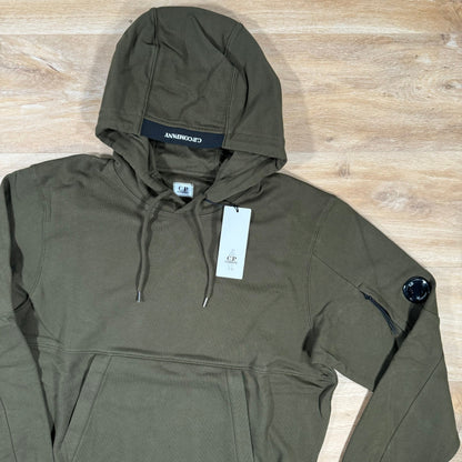 CP Company Diagonal Raised Lens Hoodie in Ivy Green