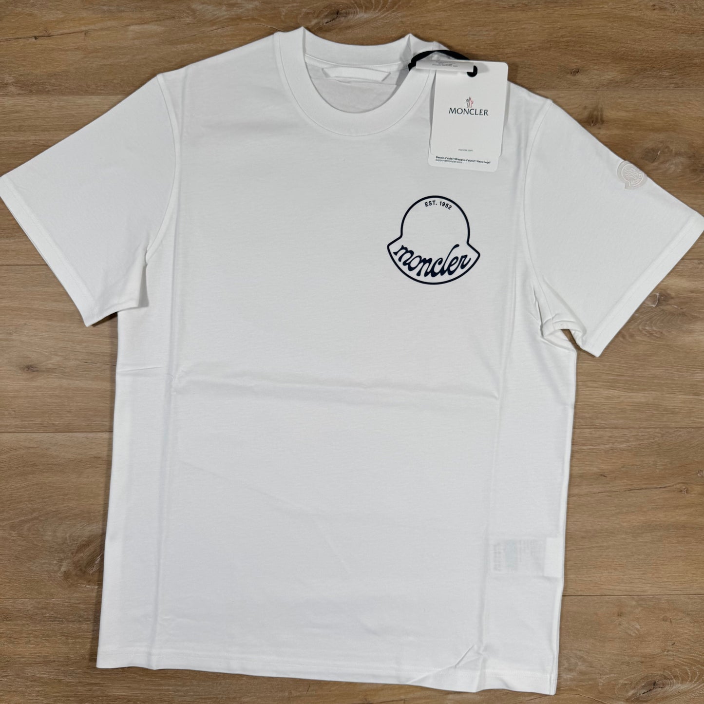 Moncler Archive Line Logo T-Shirt in White