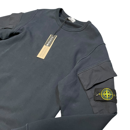 Stone Island Soft Organic Cotton Sleeve Pocket Sweater