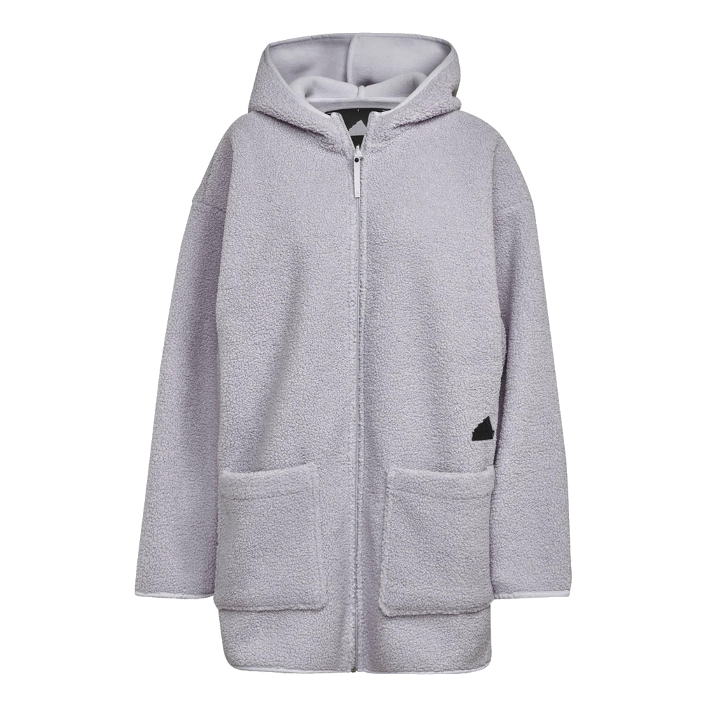 (WMNS) adidas Polar Fleece Long Hooded Track Top Asia Sizing 'Purple' HM2840