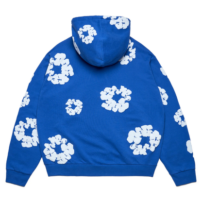 DENIM TEARS COTTON WREATH ZIP HOODIE BLUE