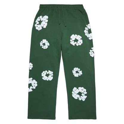DENIM TEARS COTTON WREATH BAGGY SWEATPANTS GREEN
