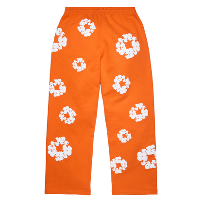 DENIM TEARS COTTON WREATH BAGGY SWEATPANTS ORANGE