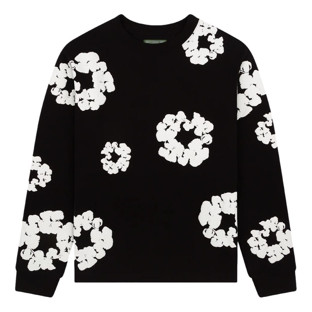 Denim Tears Cotton Wreath Long Sleeves T-Shirt 'Black' DT-058