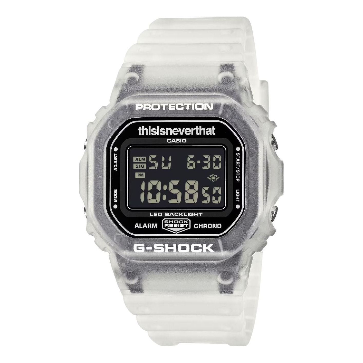 CASIO x thisisneverthat G-Shock Digital 5600 Series 'Silver White' DW-5600TNT-7