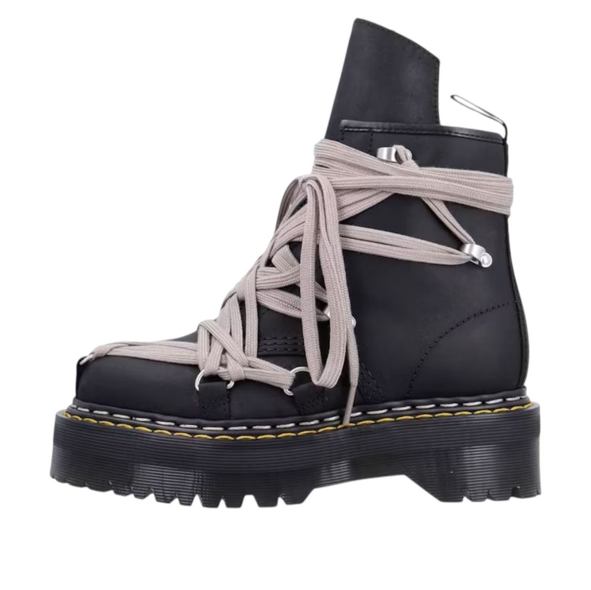 (WMNS) Dr. Martens 1460 DRKSHDW Quad Sole Mega Lace Boot 'Rick Owens Black' DW02E6812-8001-09