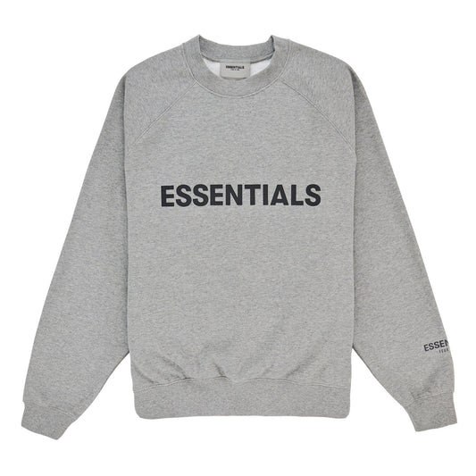 ESSENTIALS FOG 3D SILICON CREWNECK DARK HEATHER GREY