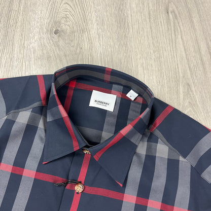 Burberry Check Shirt - Navy