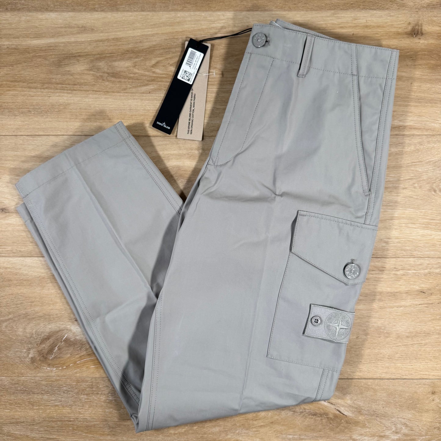 Stone Island Weatherproof Ghost Cargo Trousers in Dust Grey