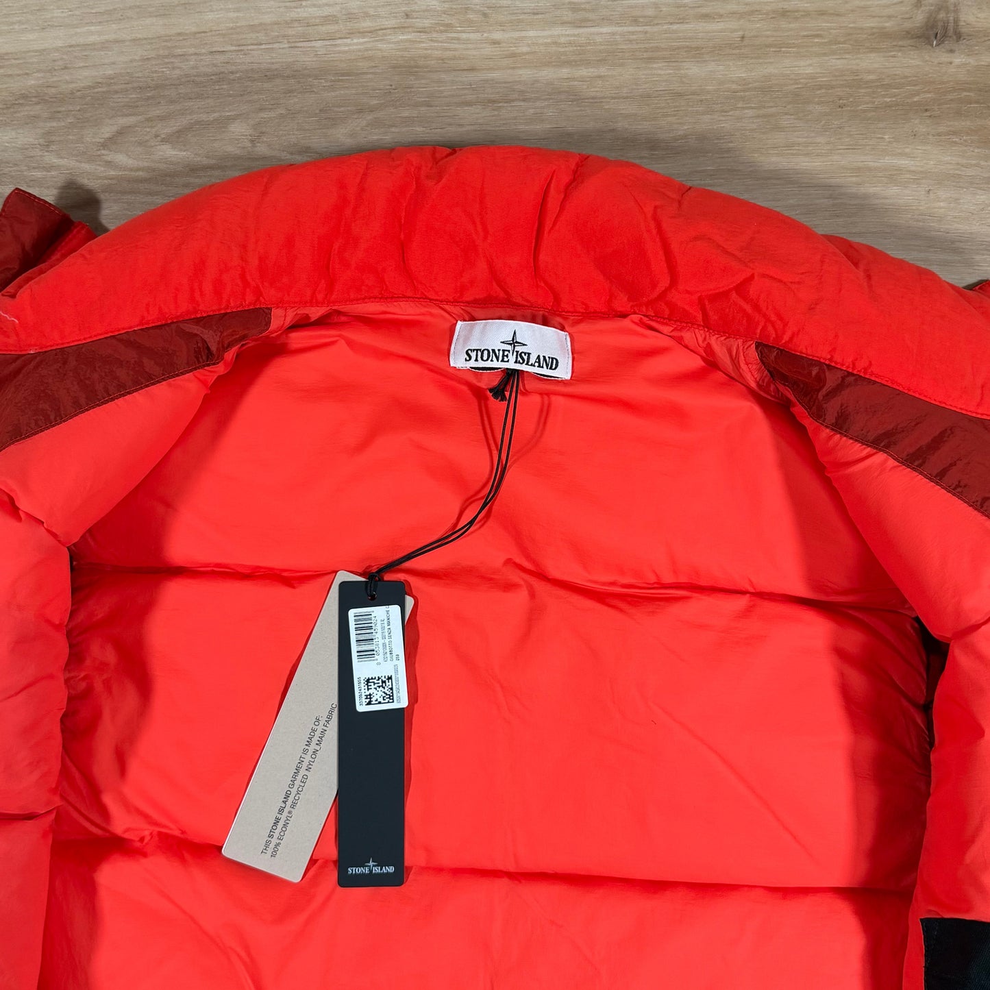 Stone Island Nylon Metal Down Vest in Scarlet Red
