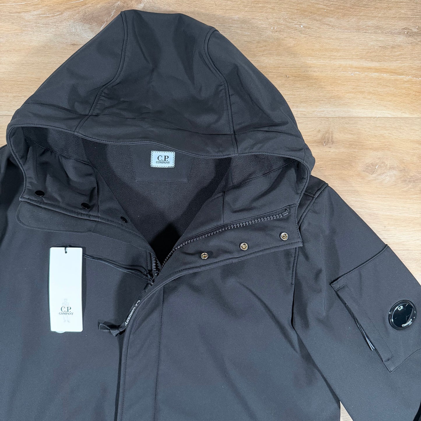 C.P. Company Shell-R Lens Hooded Parka in Black