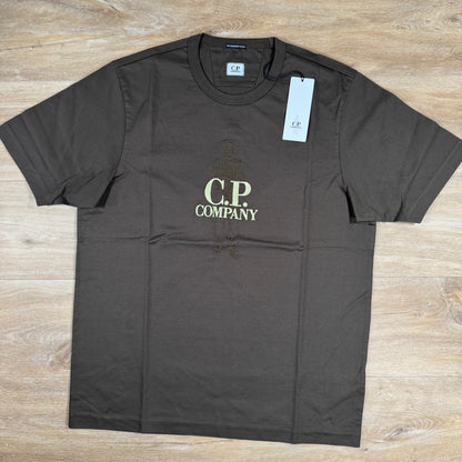 C.P. Company 30/2 Mercerized Jersey Twisted British Sailor T-Shirt in Ivy Green