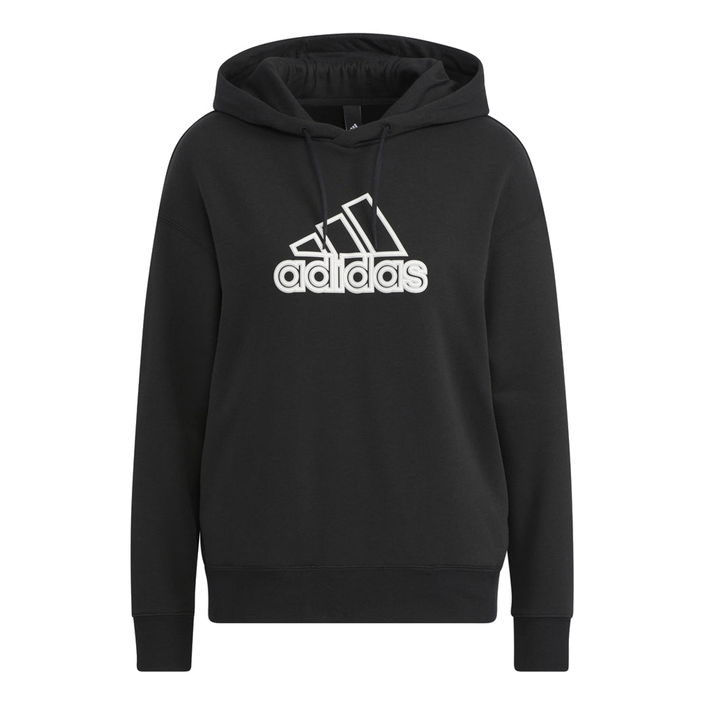 (WMNS) adidas Ust Hoodie Asia Sizing 'Black White' HM5278