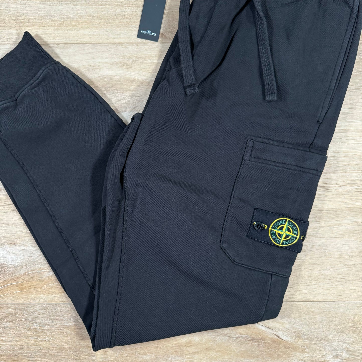 Stone Island Slim Fit Fleece Sweatpants in Black