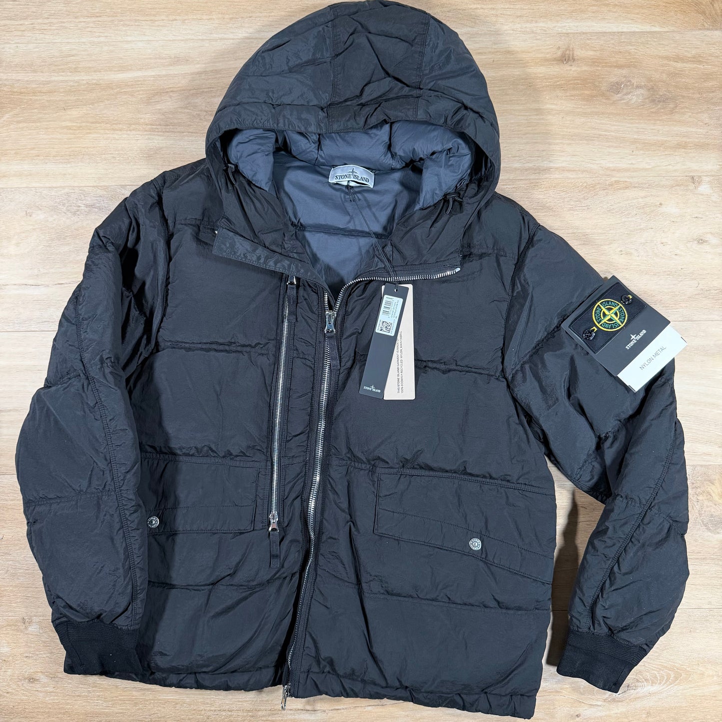 Stone Island Nylon Metal Down Parka in Black