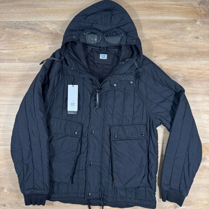 C.P. Company GD Liner Padded Goggle Jacket in Black