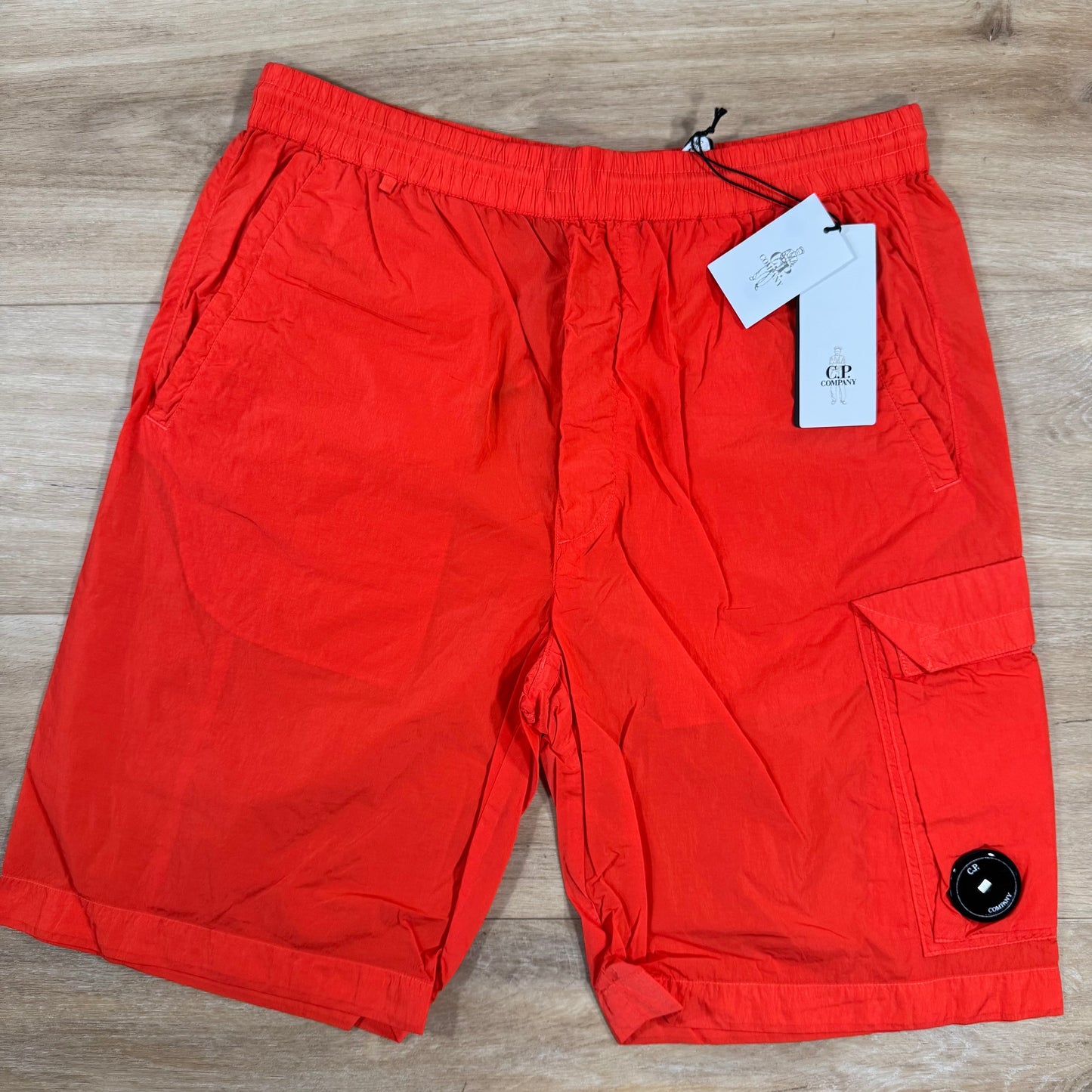 C.P. Company Chrome-R Cargo Shorts in Poinciana - Orange
