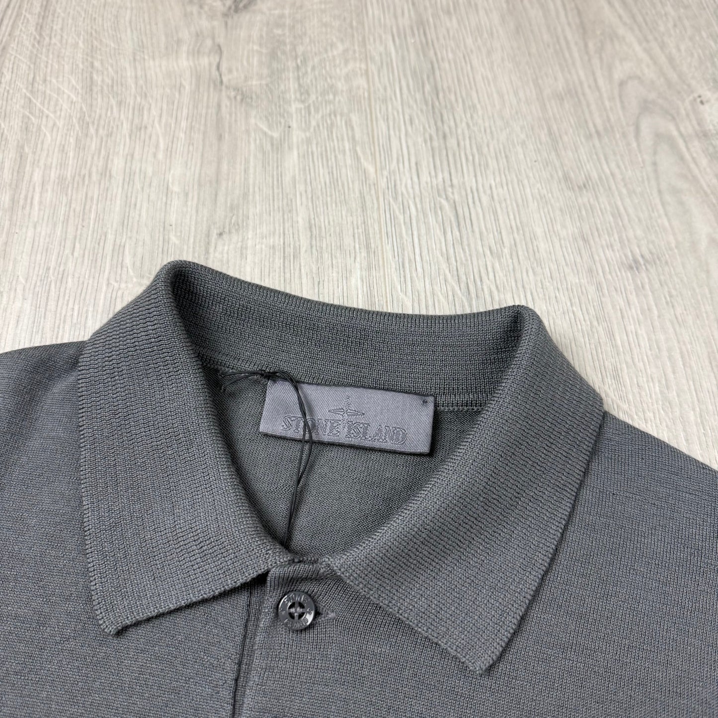 Stone Island Ghost Knit Polo Shirt - Grey