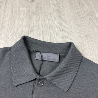 Stone Island Ghost Knit Polo Shirt - Grey