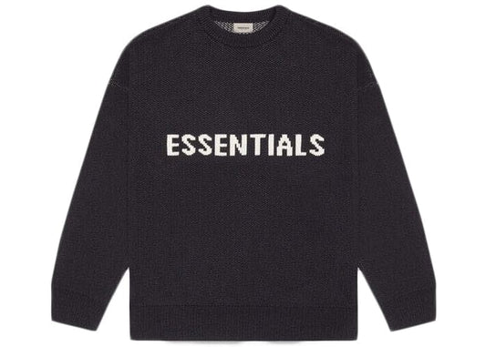 ESSENTIALS FOG KNIT SWEATER BLACK SLATE