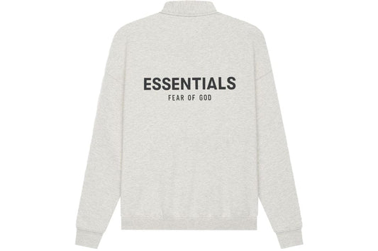 ESSENTIALS FOG MOCKNECK HALF ZIP LIGHT OATMEAL