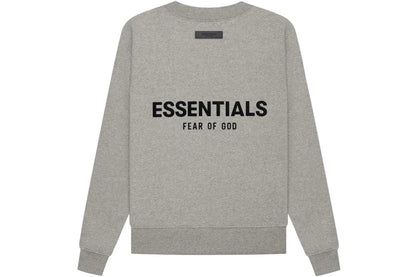 ESSENTIALS FOG CREWNECK DARK HEATHER OATMEAL SS22