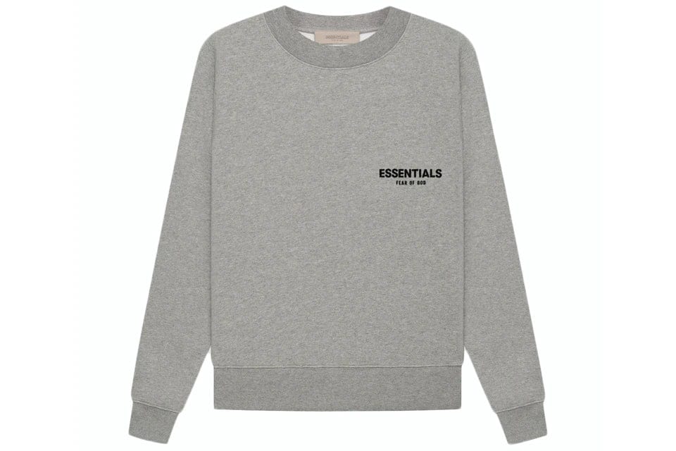 ESSENTIALS FOG CREWNECK DARK HEATHER OATMEAL SS22