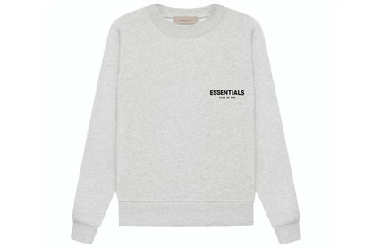 ESSENTIALS FOG CREWNECK LIGHT HEATHER OATMEAL SS22