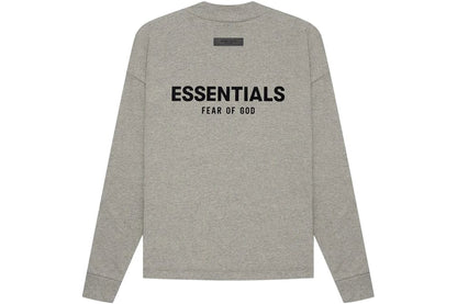 ESSENTIALS FOG LONG SLEEVE DARK HEATHER OATMEAL SS22