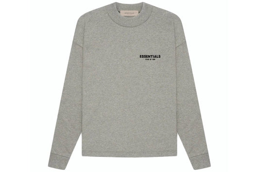 ESSENTIALS FOG LONG SLEEVE DARK HEATHER OATMEAL SS22