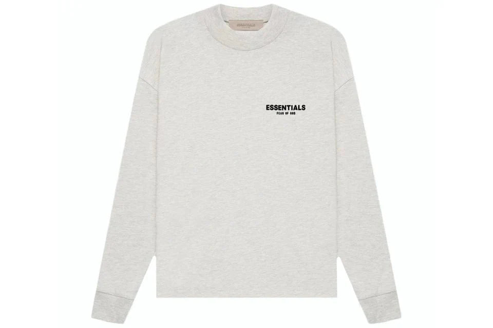 ESSENTIALS FOG LONG SLEEVE LIGHT HEATHER OATMEAL SS22