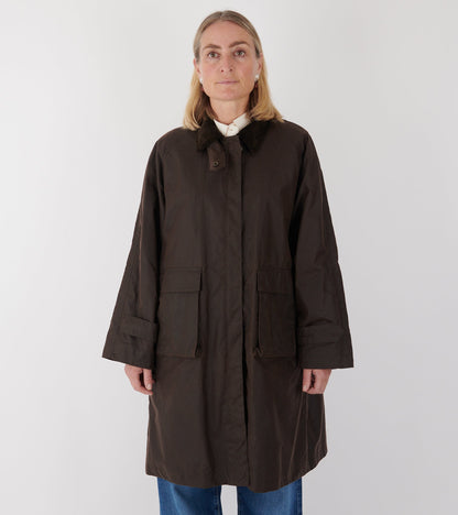 Oilskin Long Coat Brown