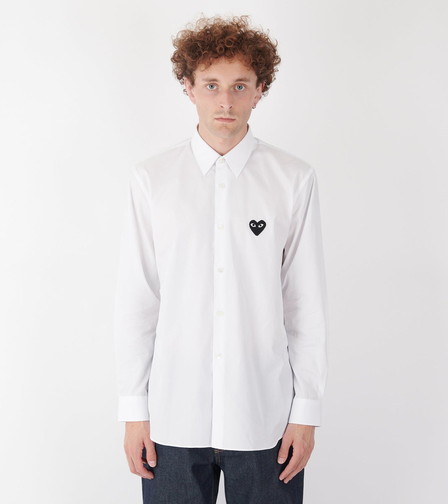U Black Heart Shirt White