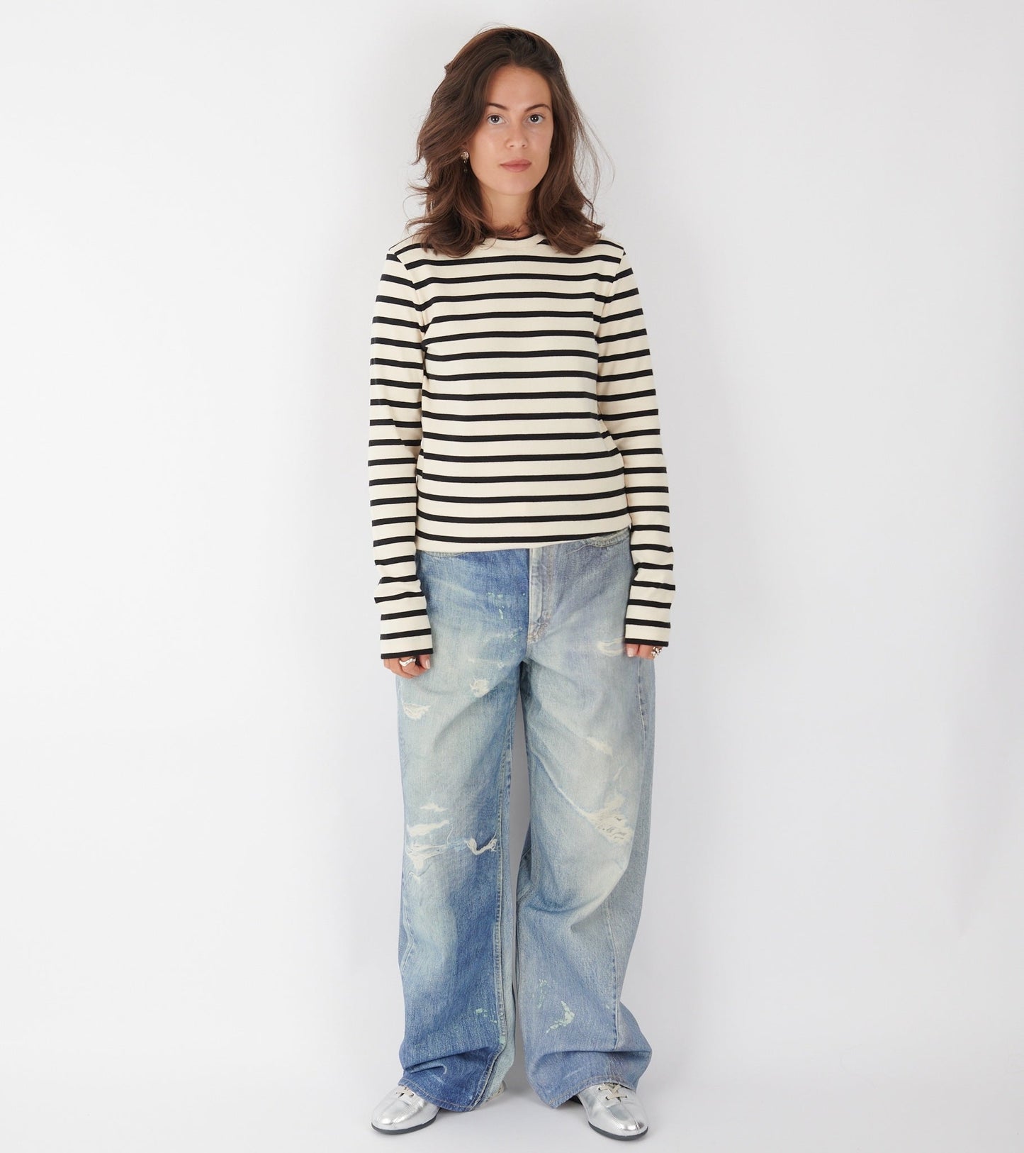W Full Cut Jeans Digital Denim Print