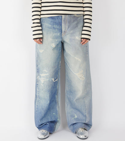W Full Cut Jeans Digital Denim Print