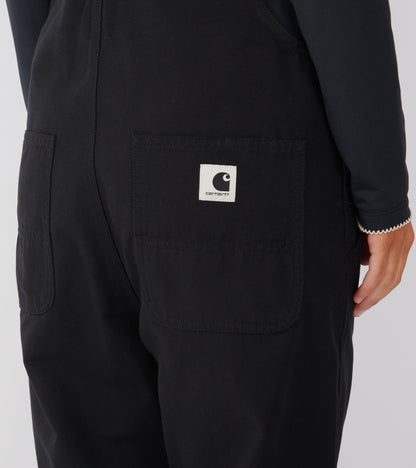 W Bib Overall Straight Black Rinsed