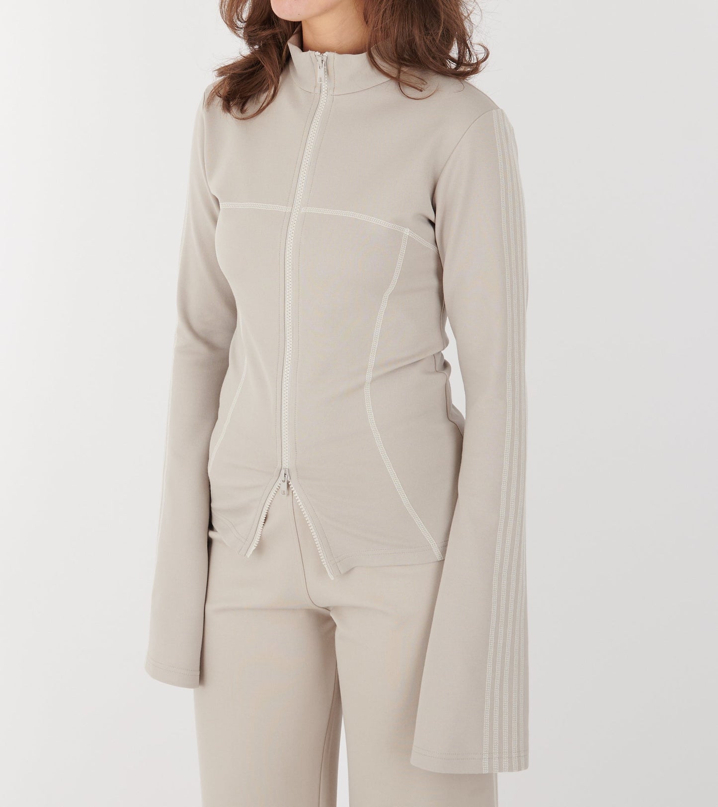 Zoe Track Blouse Beige