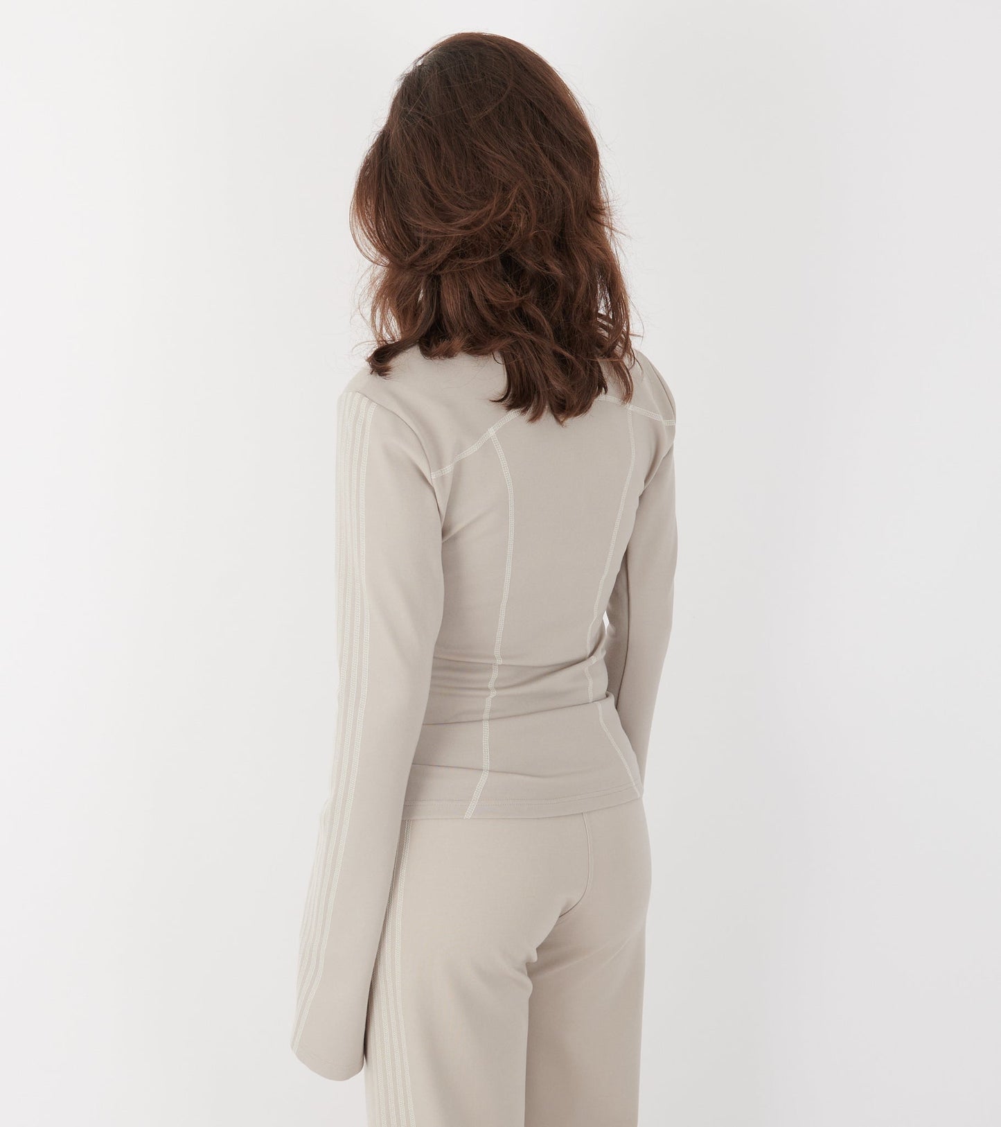 Zoe Track Blouse Beige