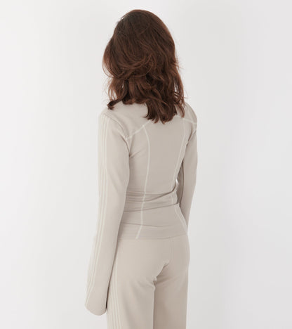 Zoe Track Blouse Beige