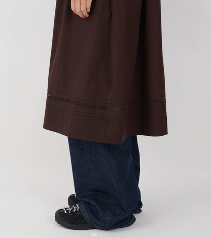 Leaf Shirtdress Dark Brown