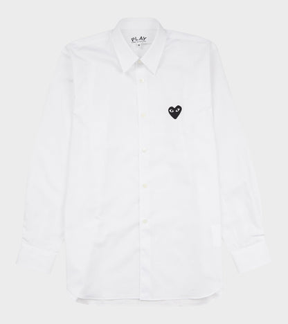 U Black Heart Shirt White