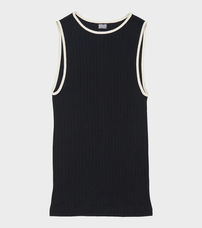 101 Tank Top Kontrast Black/Ecru