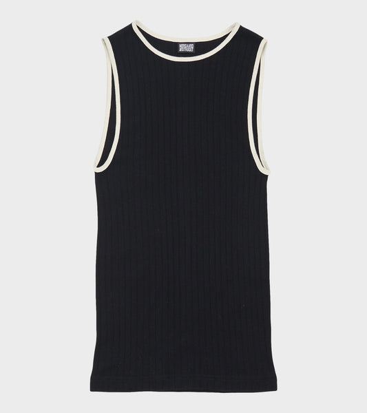 101 Tank Top Kontrast Black/Ecru