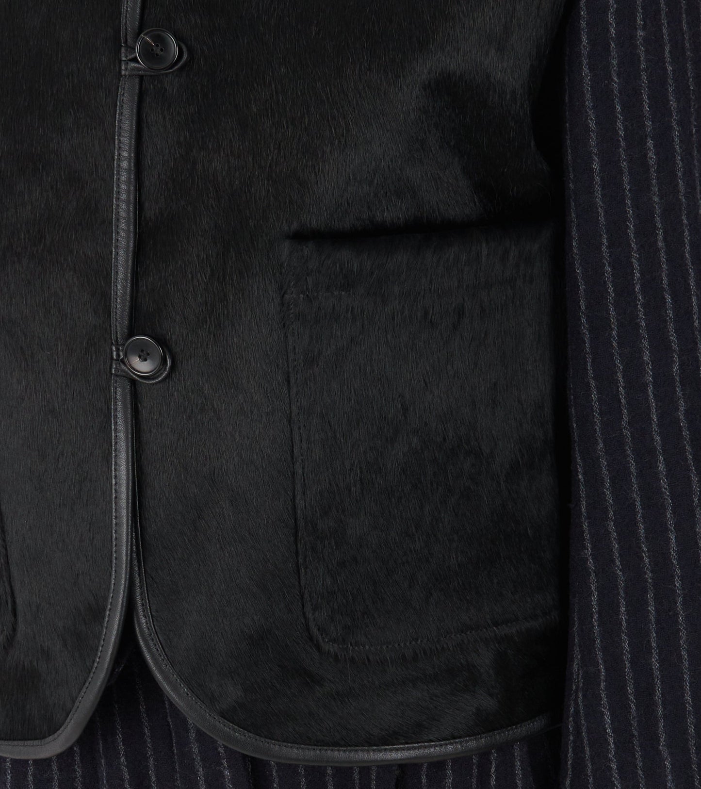 Hair On Leather Hide Ella Vest Black