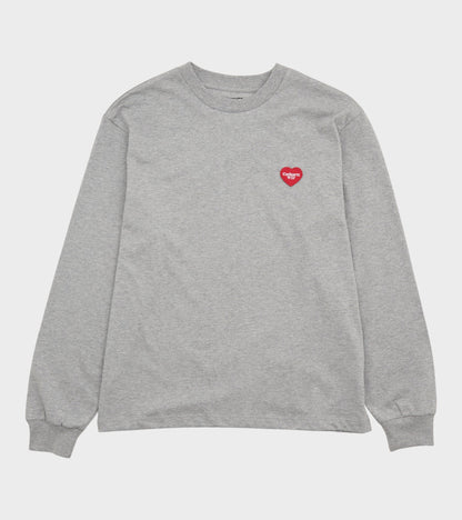 W L/S Heart Patch T-shirt Grey Heather