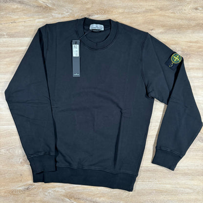Stone Island Crewneck Fleece Sweatshirt in Black
